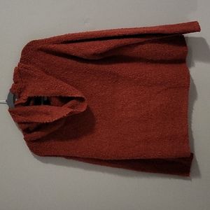 Red slouch neck sweater